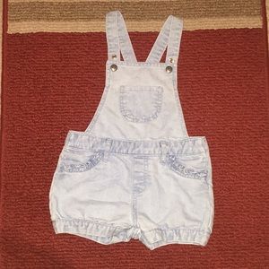 Toddler girl bib overall shorts